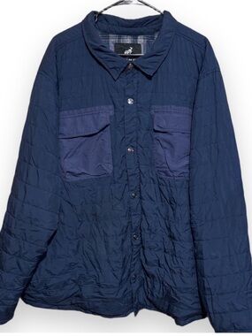 Ford Bronco Men's Navy Quilted Button-Up Jacket SZ 3X